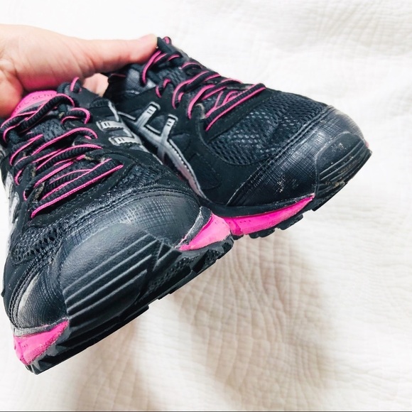 🔥 Asics black and pink Gel Scram running shoes sz7 - Picture 6 of 9